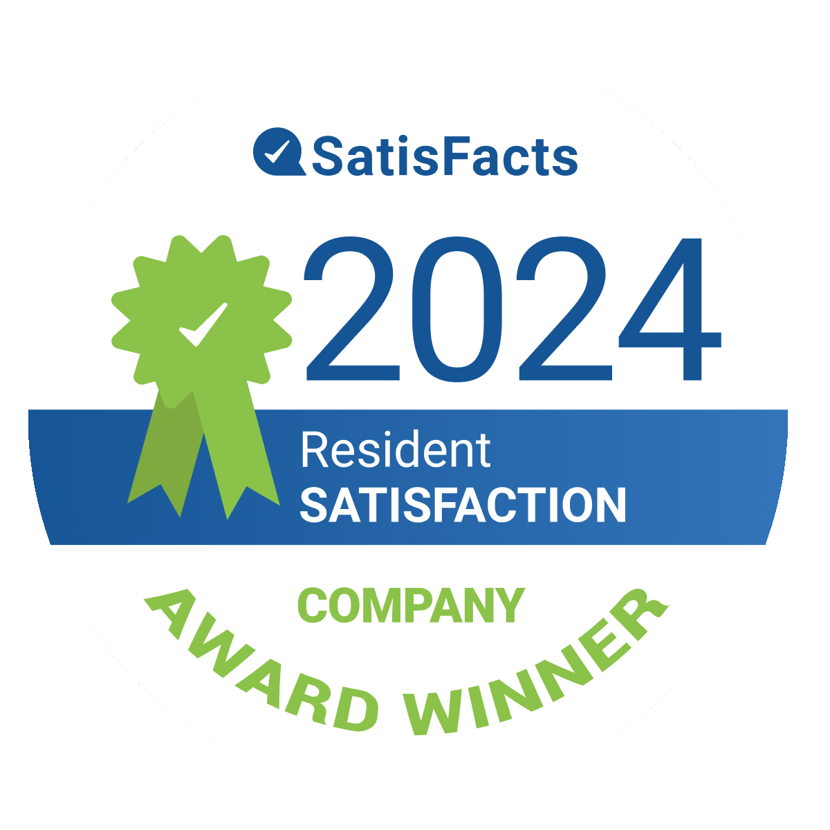Resident satisfaction award winner